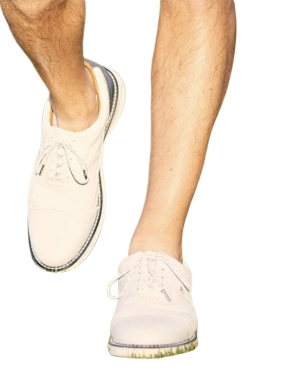 Goodfellow & Co White Canvas Low-Top Sneakers with Brown Heel Tab